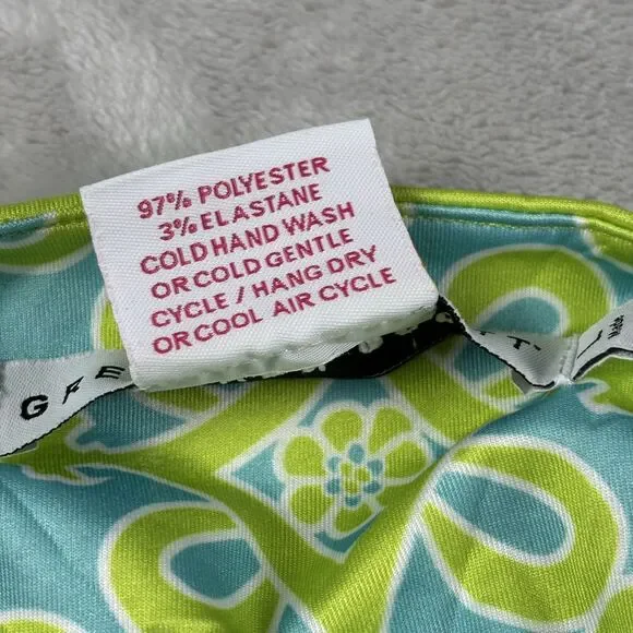 Gretchen Scott Designs Green Blue White Pattern Cotton Tunic Top Sz Large spring - Picture 6 of 9